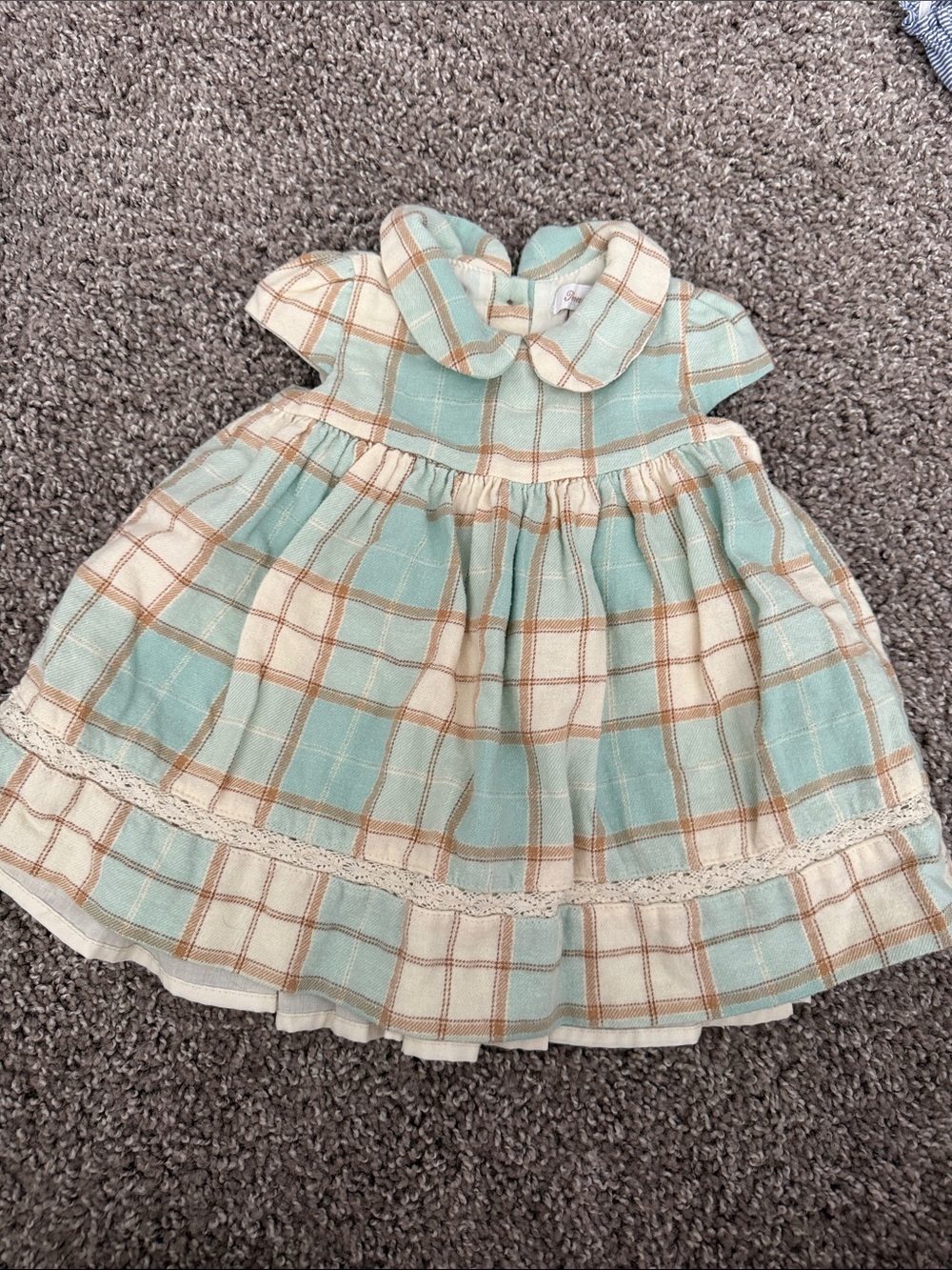 Tommy Bahama Plaid Peter Pan Collar Baby Dress